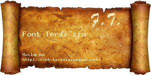 Font Terézia névjegykártya