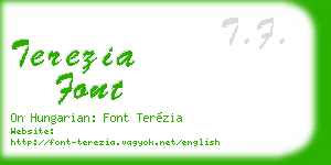 terezia font business card