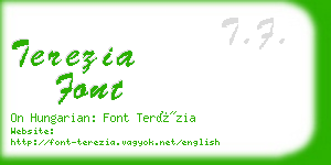 terezia font business card